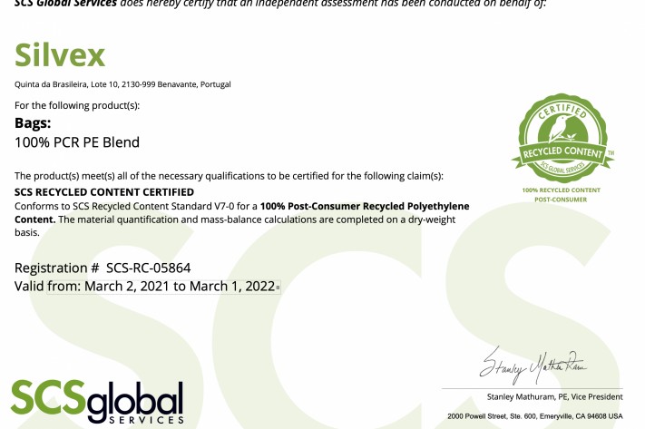 Certified Recycled Content Certified Recycled Content