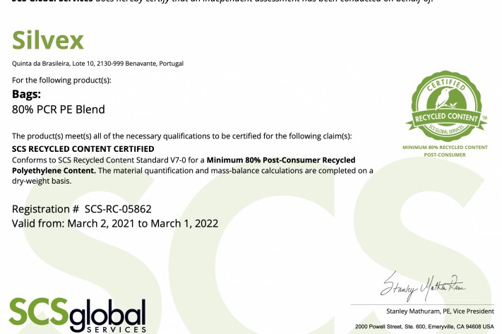 Certified Recycled Content Certified Recycled Content