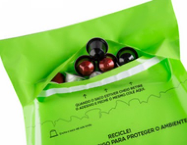 Sacos para recolha de cápsulas Nespresso® em plástico de origem vegetal