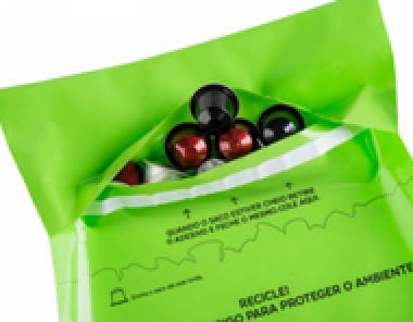Sacos para recolha de c�psulas Nespresso� em pl�stico de origem vegetal