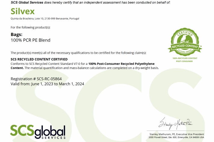Certified Recycled Content Certified Recycled Content