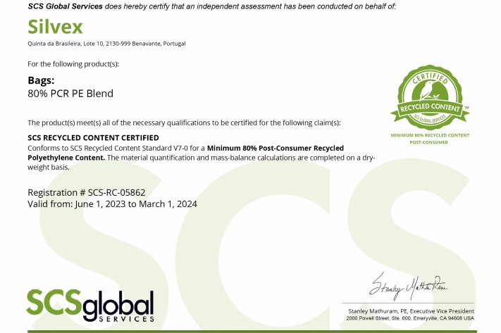 Certified Recycled Content Certified Recycled Content
