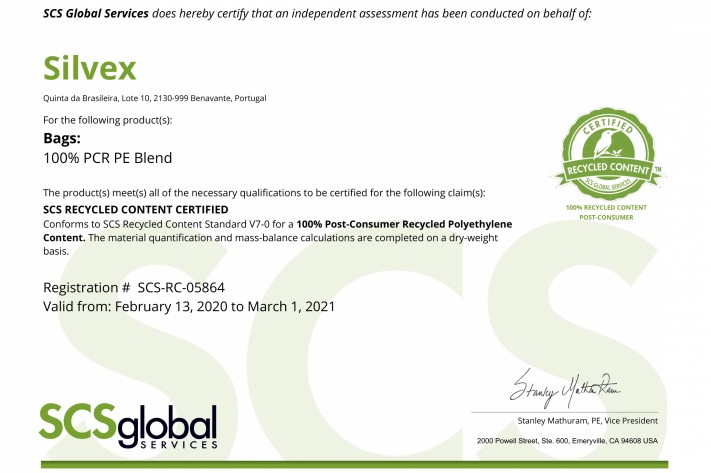 Certified Recycled Content Certified Recycled Content