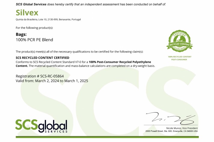 Certified Recycled Content Certified Recycled Content